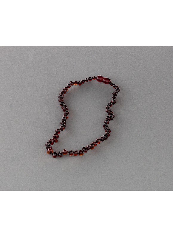 Baby amber necklace - cherry baroque beads