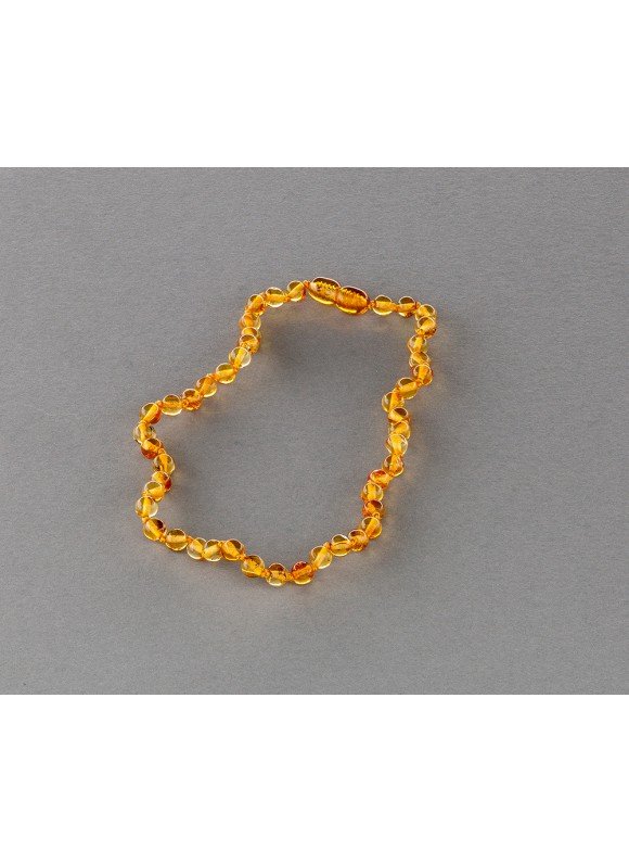 Baby amber necklace - light honey beads