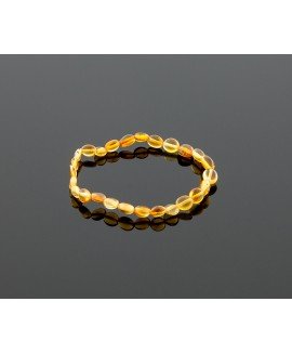 Adult amber bracelet - honey olive beads