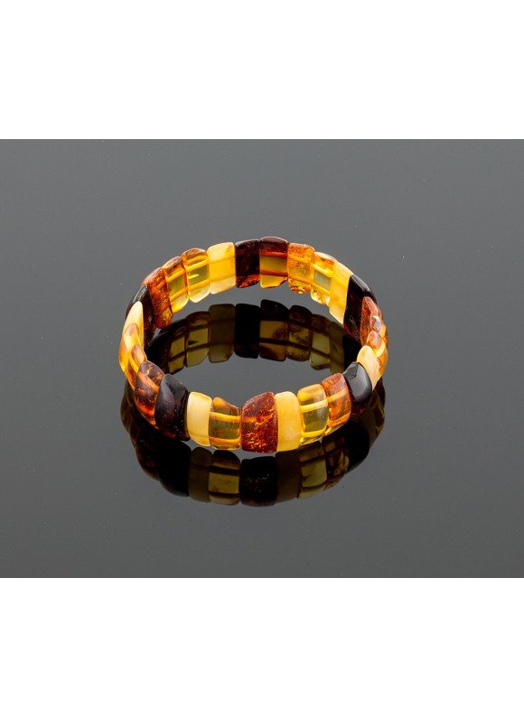 Multicolored amber bracelet