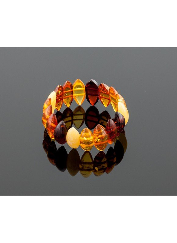 Multicolored amber bracelet