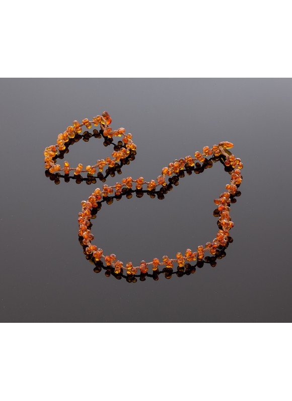 Modern faceted amber bracelet