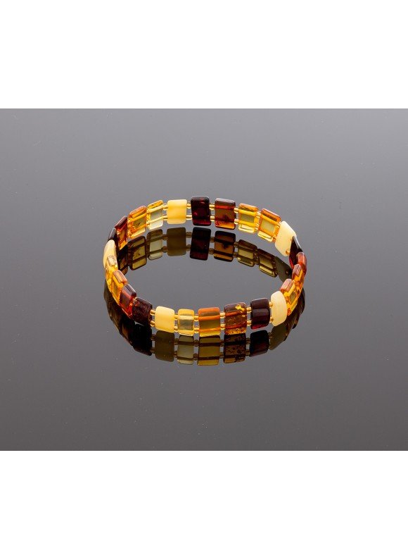 Classic multicolor amber bracelet