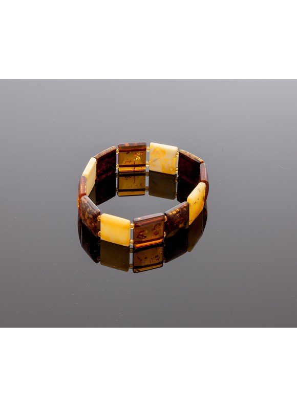 Square amber bracelet