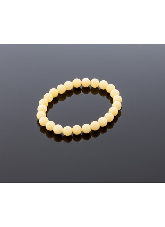 Natural yellow amber bracelet, 7mm