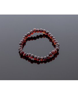 Adult amber bracelet - cherry baroque beads