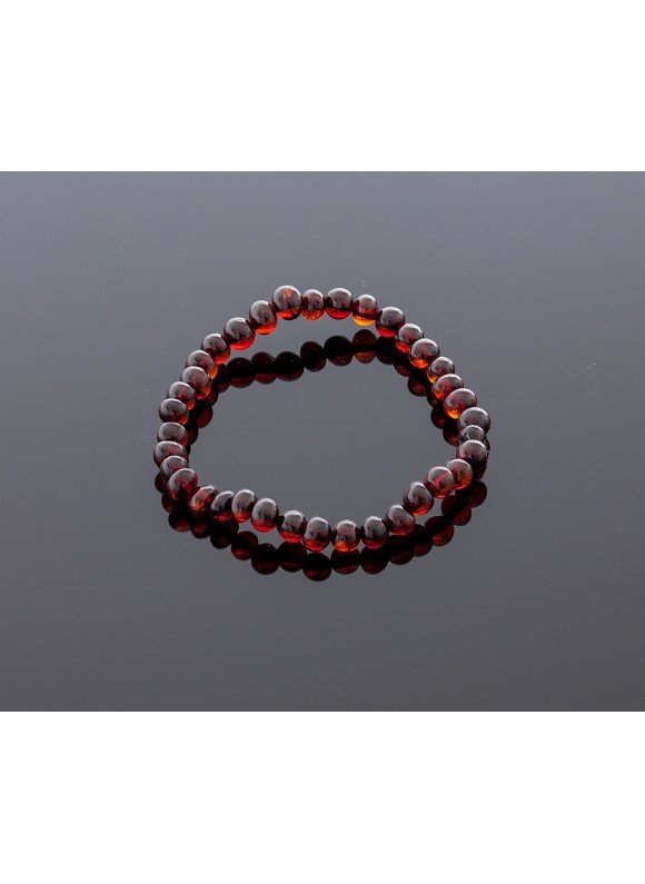 Adult amber bracelet - cherry baroque beads