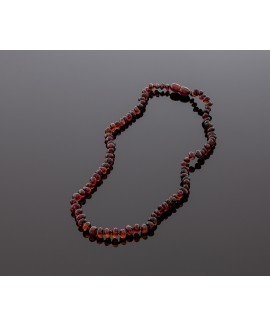 Adult amber necklace - cherry baroque beads