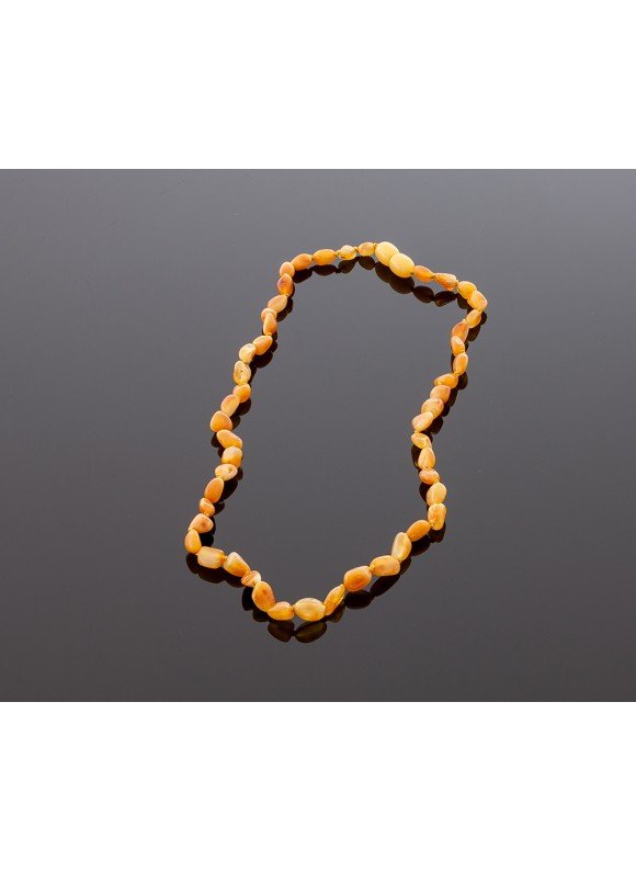 Adult amber necklace - butterscotch olive beads