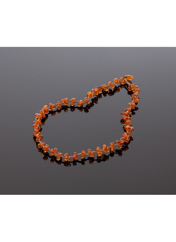 Modern faceted amber necklace